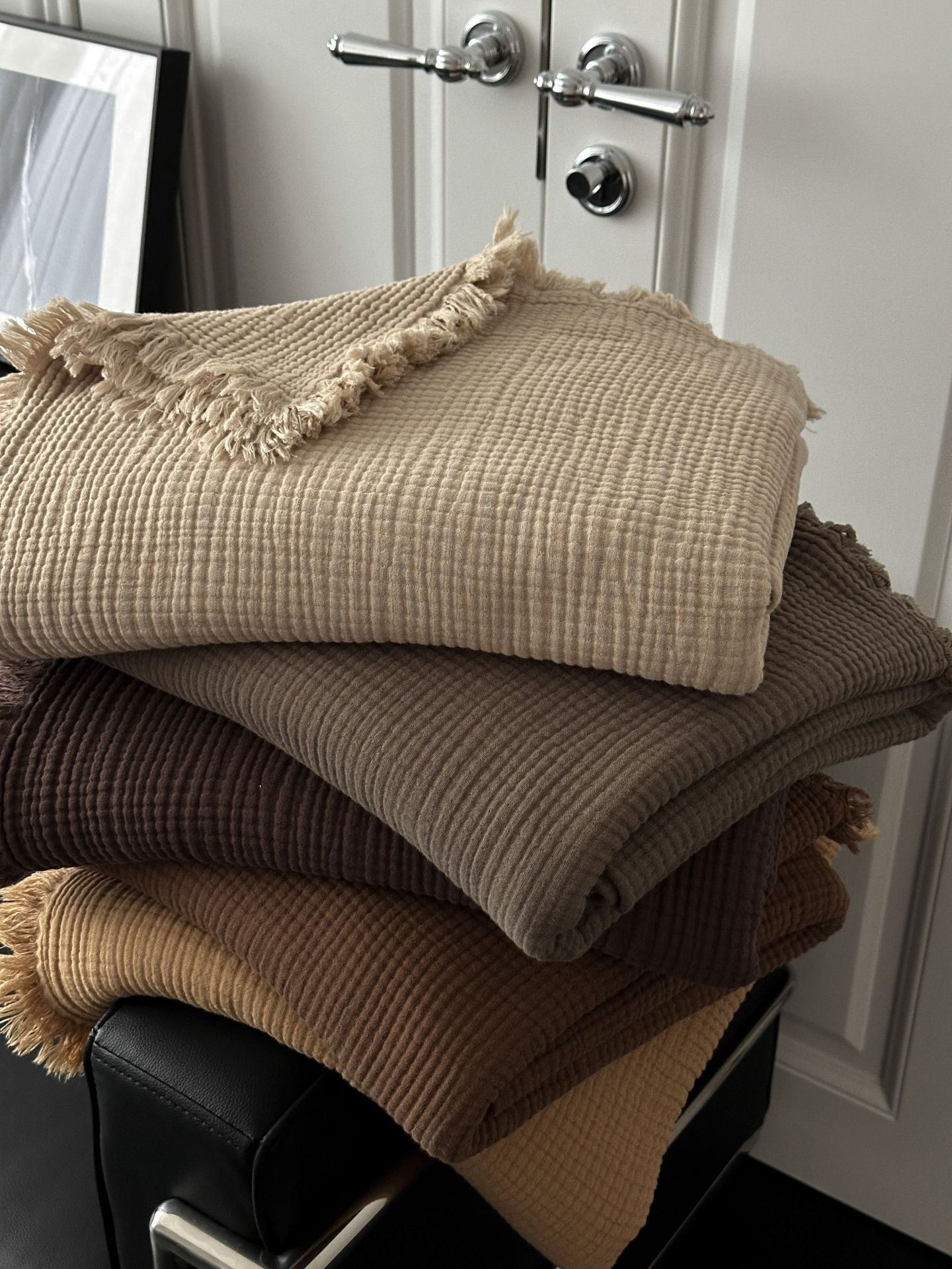 Minimalist Four-Layer Gauze Tassel Blanket Office Summer Thin Cover Blanket Air Conditioning Quilt