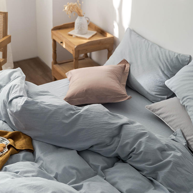 Solid Color100%100% Cotton Spring and Autumn Four-Piece Bedding Set