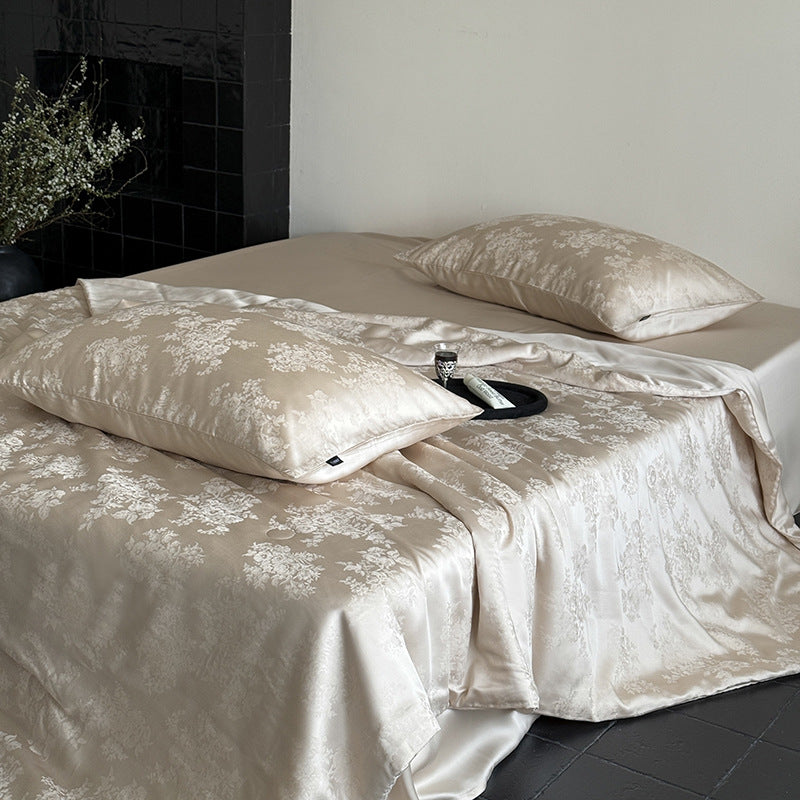 Austria60Branch Lanjing Tencel Jacquard Summer Blanket Four-Piece Set