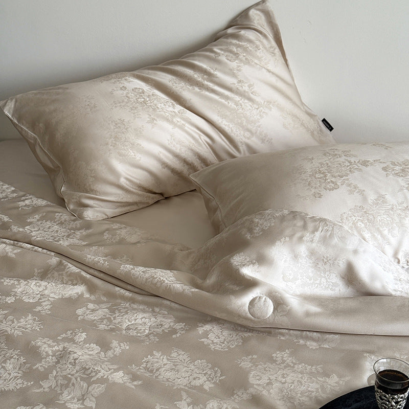 Austria60Branch Lanjing Tencel Jacquard Summer Blanket Four-Piece Set