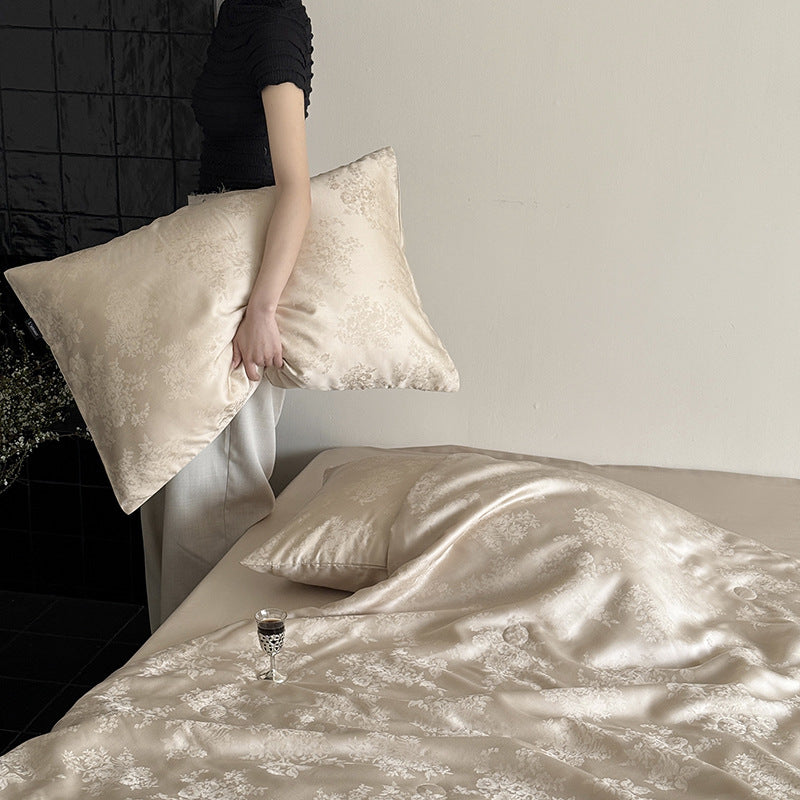 Austria60Branch Lanjing Tencel Jacquard Summer Blanket Four-Piece Set