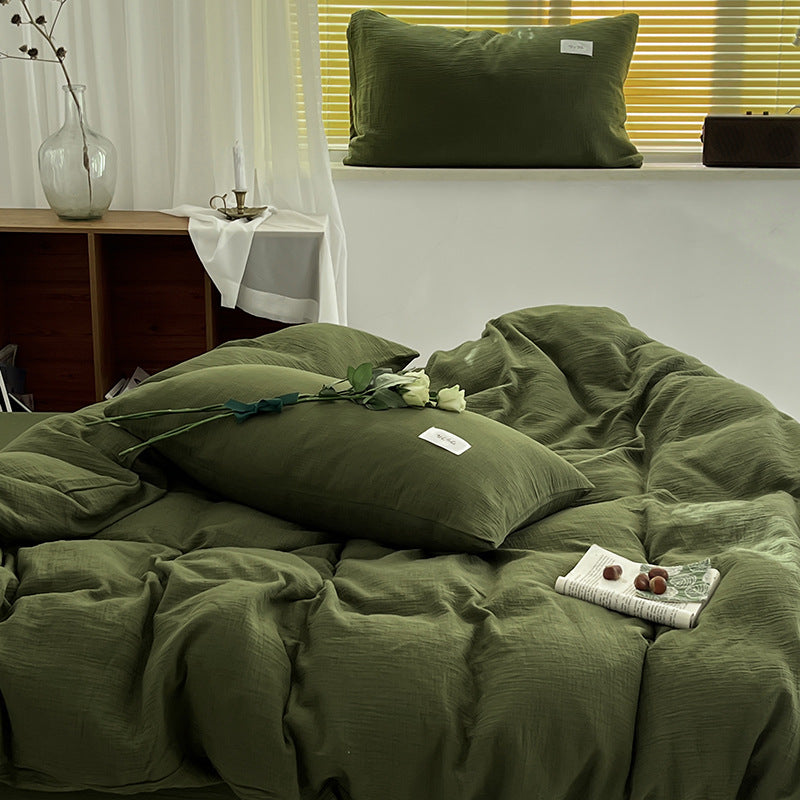 Baby-grade All-cotton Double-layer Gauze Four-piece Set