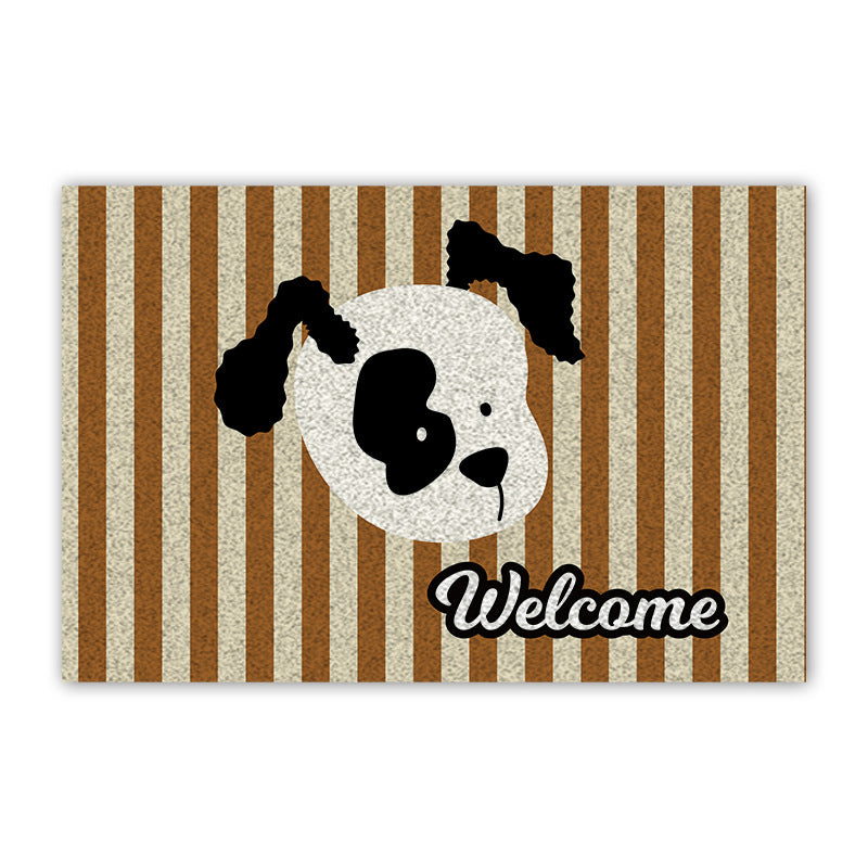 Home Cartoon outside Door Carpet Stain-Resistant and Washable Can Be Cut
