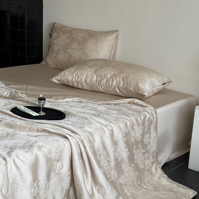 Austria60Branch Lanjing Tencel Jacquard Summer Blanket Four-Piece Set