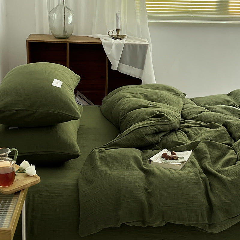 Baby-grade All-cotton Double-layer Gauze Four-piece Set