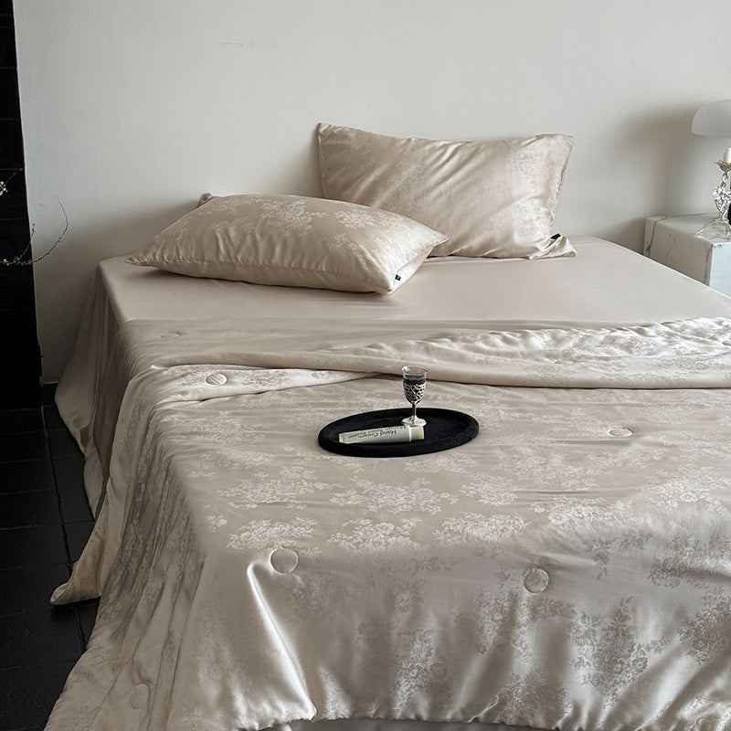 Austria60Branch Lanjing Tencel Jacquard Summer Blanket Four-Piece Set