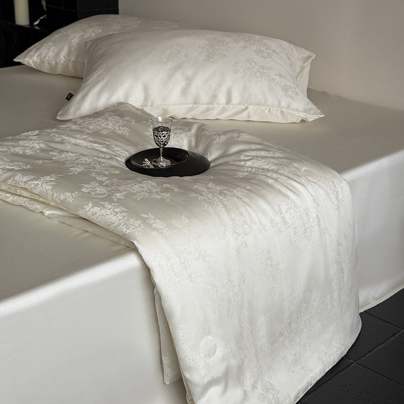 Austria60Branch Lanjing Tencel Jacquard Summer Blanket Four-Piece Set