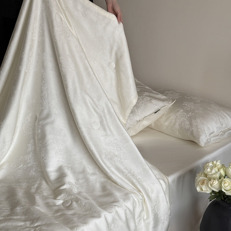 Austria60Branch Lanjing Tencel Jacquard Summer Blanket Four-Piece Set