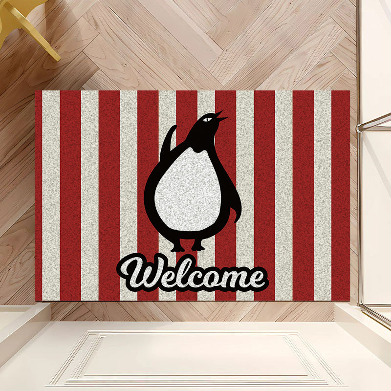 Home Cartoon outside Door Carpet Stain-Resistant and Washable Can Be Cut
