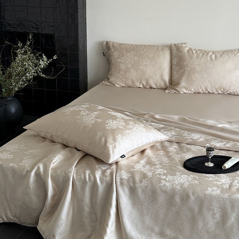 Austria60Branch Lanjing Tencel Jacquard Summer Blanket Four-Piece Set