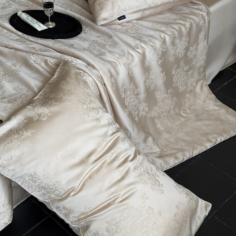 Austria60Branch Lanjing Tencel Jacquard Summer Blanket Four-Piece Set