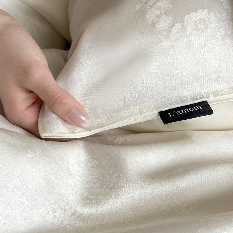 Austria60Branch Lanjing Tencel Jacquard Summer Blanket Four-Piece Set