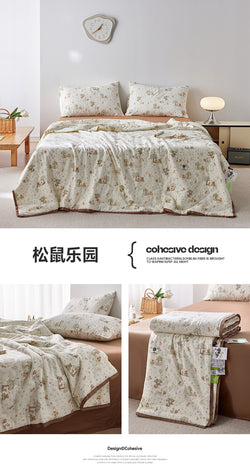 Cotton Double-Layer Yarn Summer Blanket Children's Summer Air-Conditioning Thin Duvet
