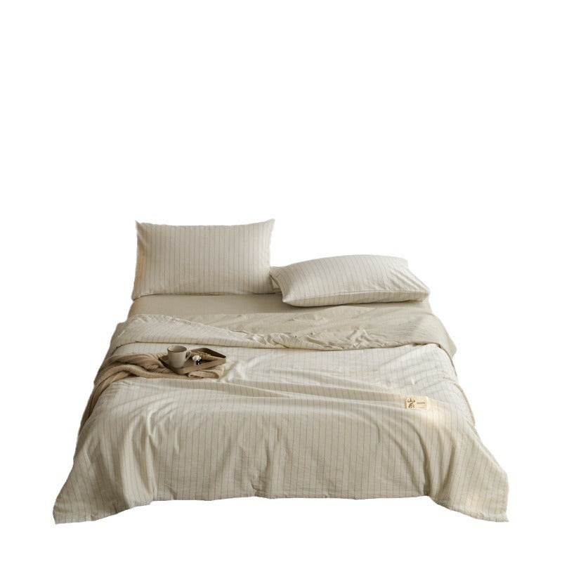 Pure Cotton Summer Quilt Washed Full Cotton Striped Soybean Air Conditioning Quilt