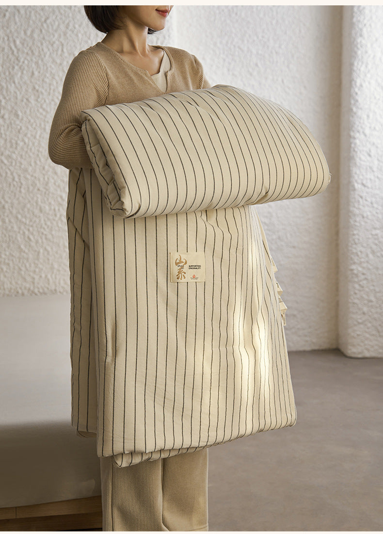 Pure Cotton Summer Quilt Washed Full Cotton Striped Soybean Air Conditioning Quilt