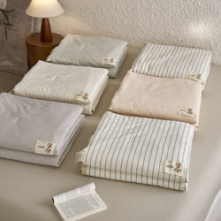 Pure Cotton Summer Quilt Washed Full Cotton Striped Soybean Air Conditioning Quilt