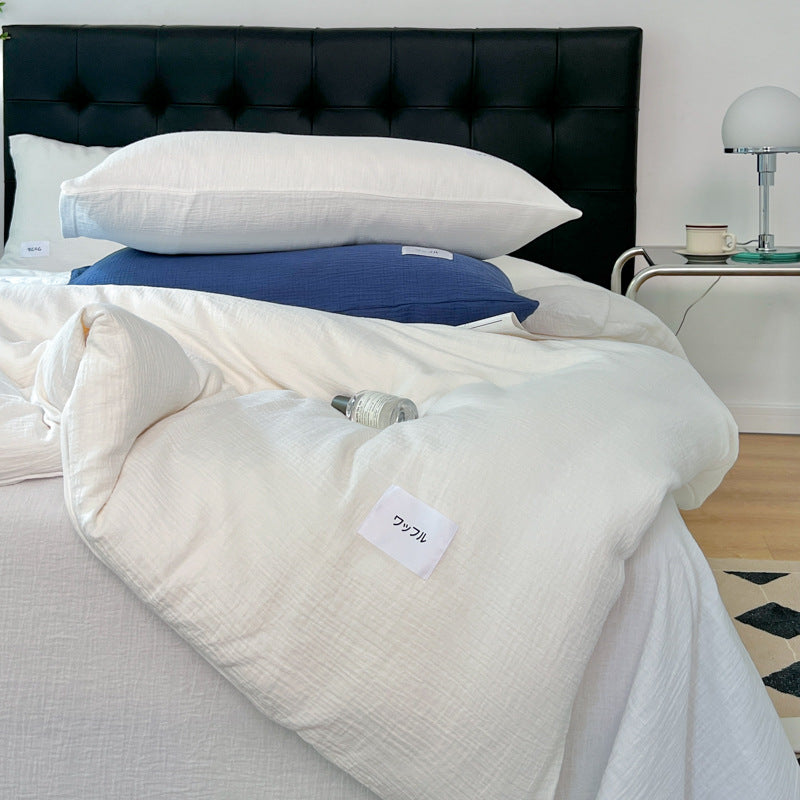 Baby-grade All-cotton Double-layer Gauze Four-piece Set