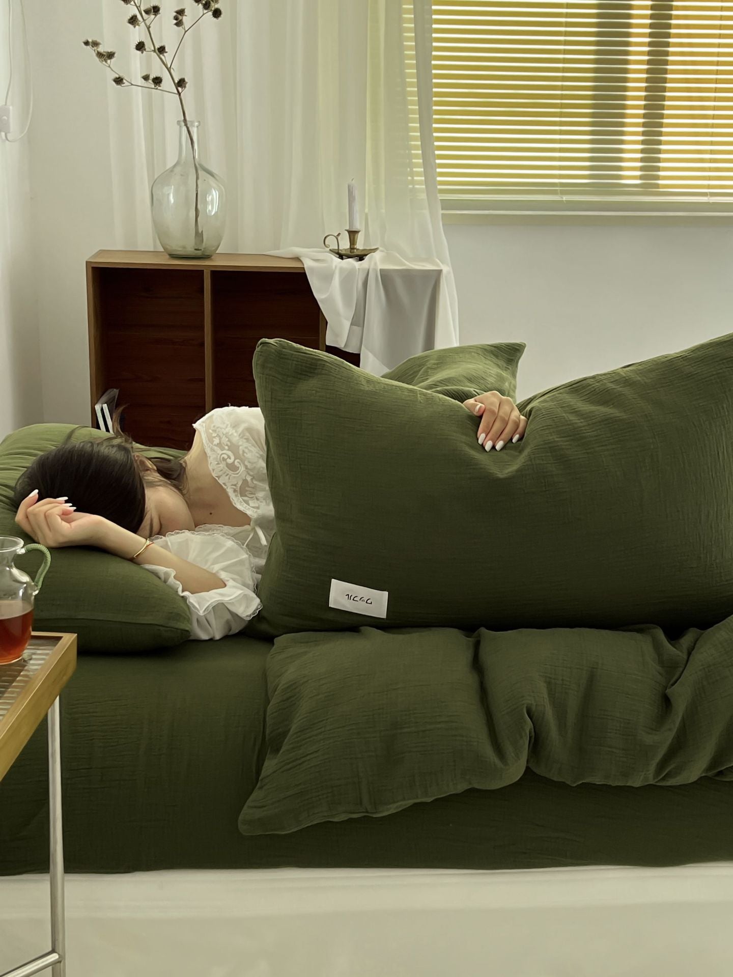 Baby-grade All-cotton Double-layer Gauze Four-piece Set