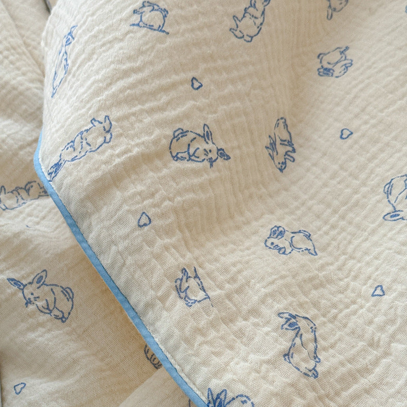 Double Layer Crinkle Cotton Summer Quilt Soft Air Conditioning Quilt for Summer