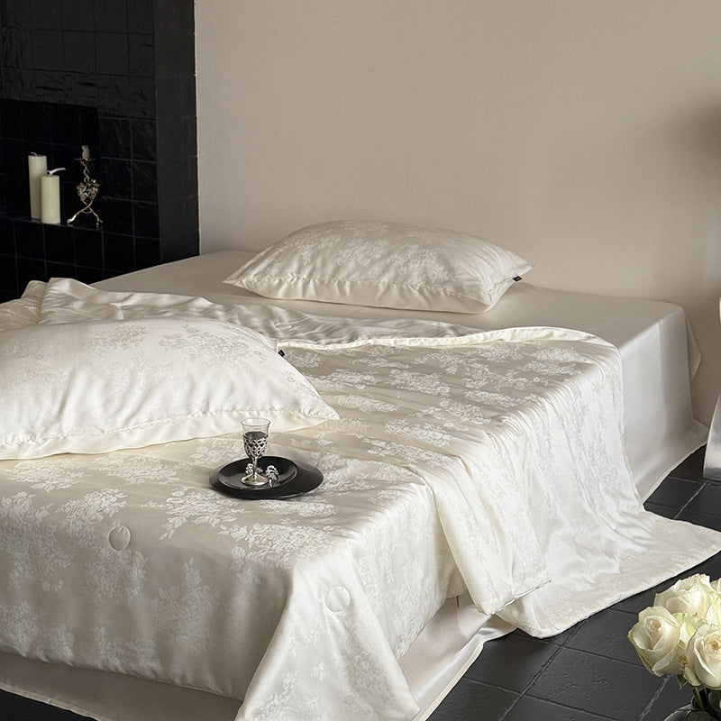 Austria60Branch Lanjing Tencel Jacquard Summer Blanket Four-Piece Set