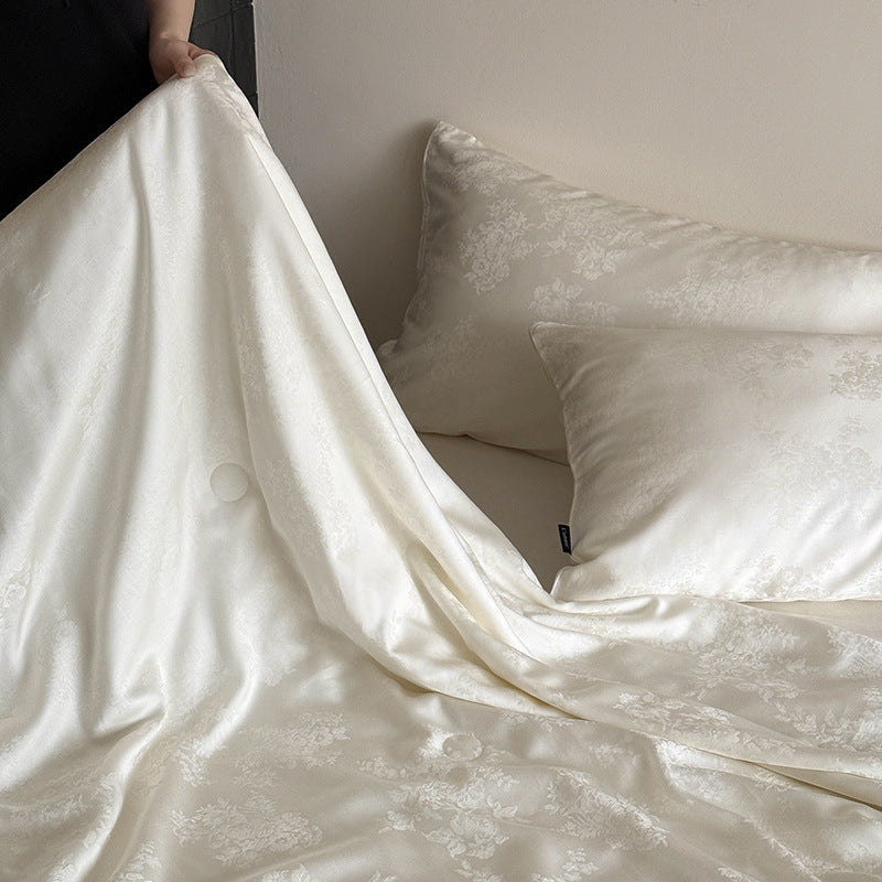 Austria60Branch Lanjing Tencel Jacquard Summer Blanket Four-Piece Set