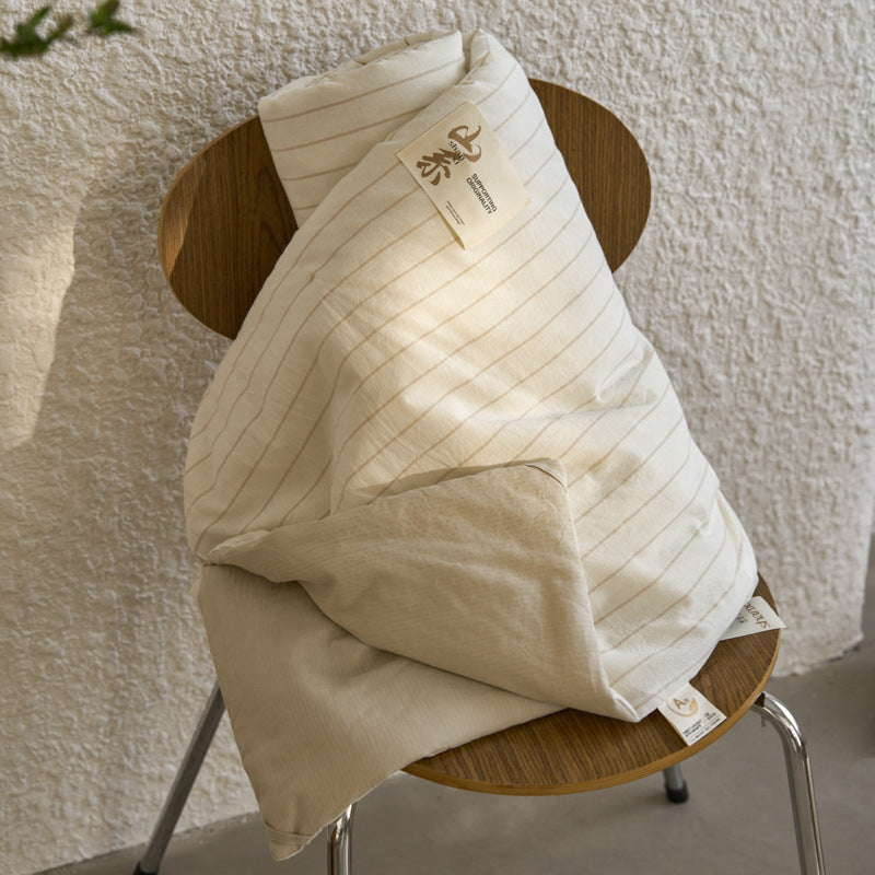 Pure Cotton Summer Quilt Washed Full Cotton Striped Soybean Air Conditioning Quilt