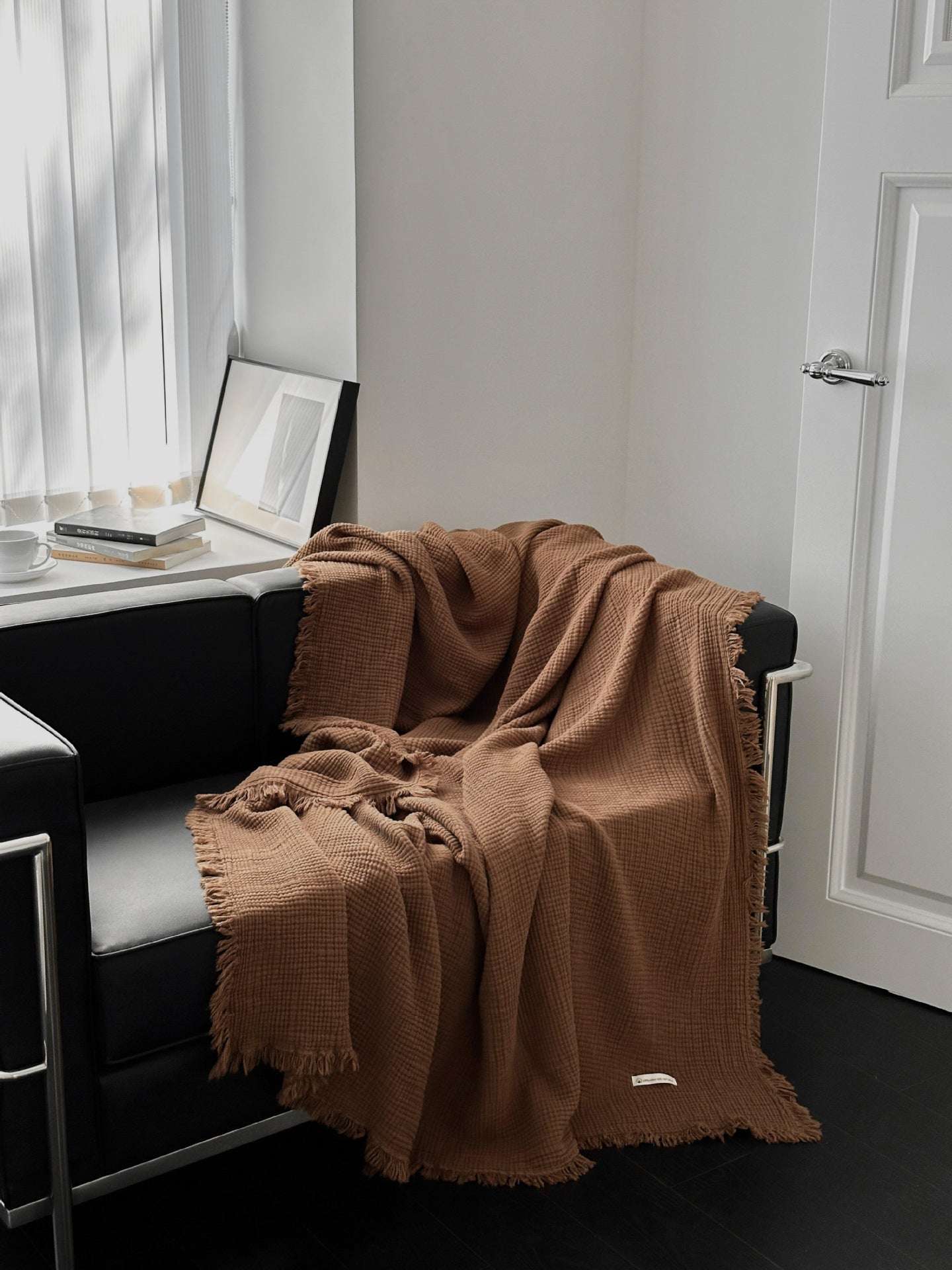 Minimalist Four-Layer Gauze Tassel Blanket Office Summer Thin Cover Blanket Air Conditioning Quilt