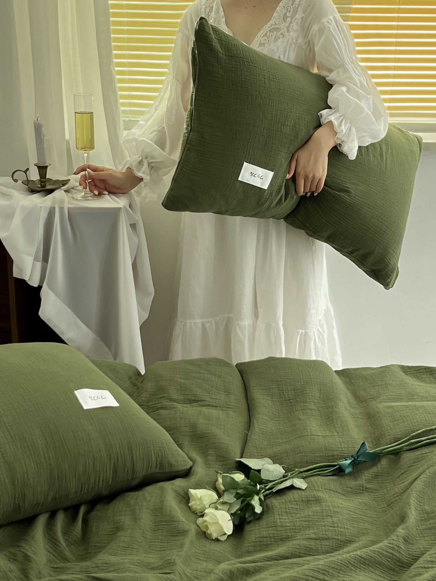 Baby-grade All-cotton Double-layer Gauze Four-piece Set