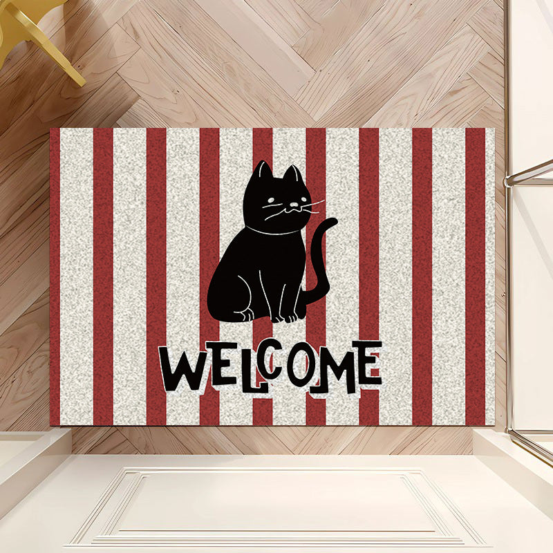 Home Cartoon outside Door Carpet Stain-Resistant and Washable Can Be Cut