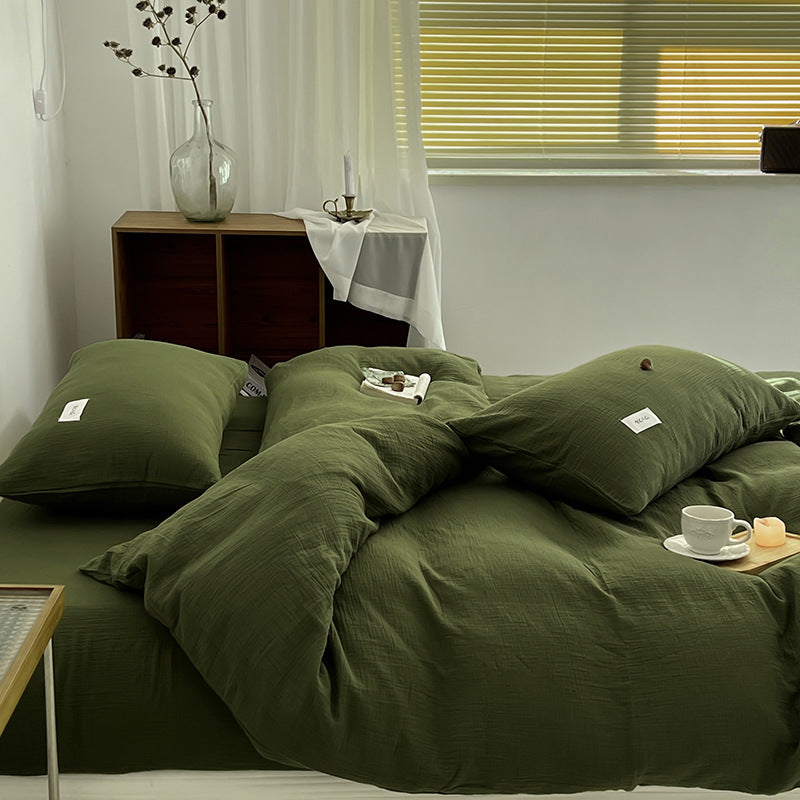 Baby-grade All-cotton Double-layer Gauze Four-piece Set