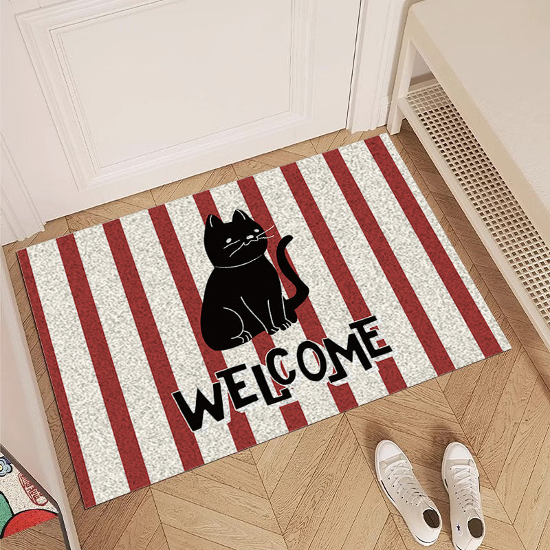 Home Cartoon outside Door Carpet Stain-Resistant and Washable Can Be Cut