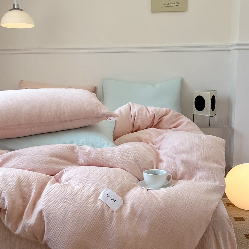 Baby-grade All-cotton Double-layer Gauze Four-piece Set