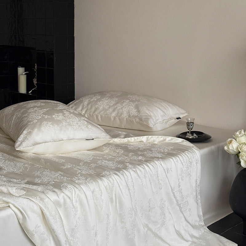 Austria60Branch Lanjing Tencel Jacquard Summer Blanket Four-Piece Set