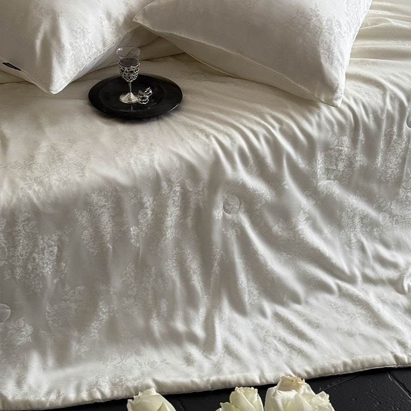 Austria60Branch Lanjing Tencel Jacquard Summer Blanket Four-Piece Set