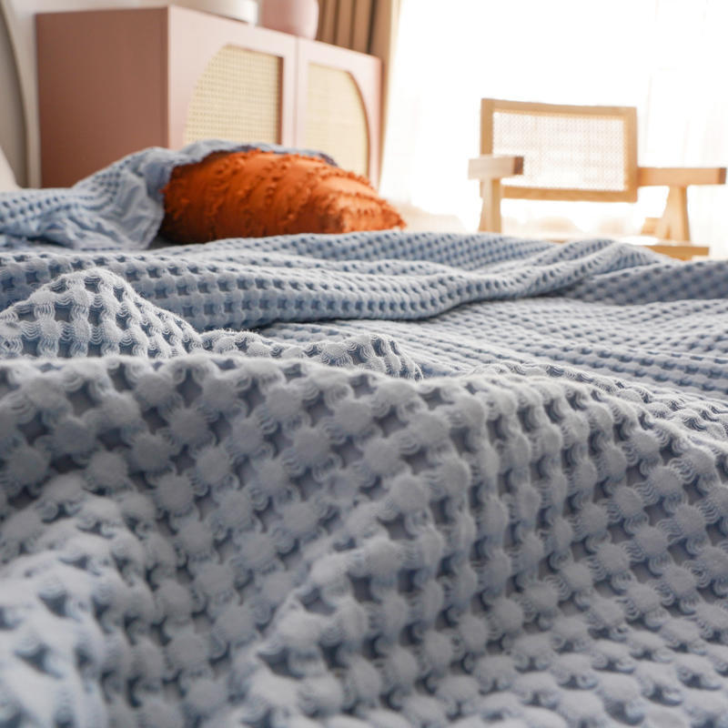 Pure Cotton Waffle Soft Towel Blanket Summer Quilt
