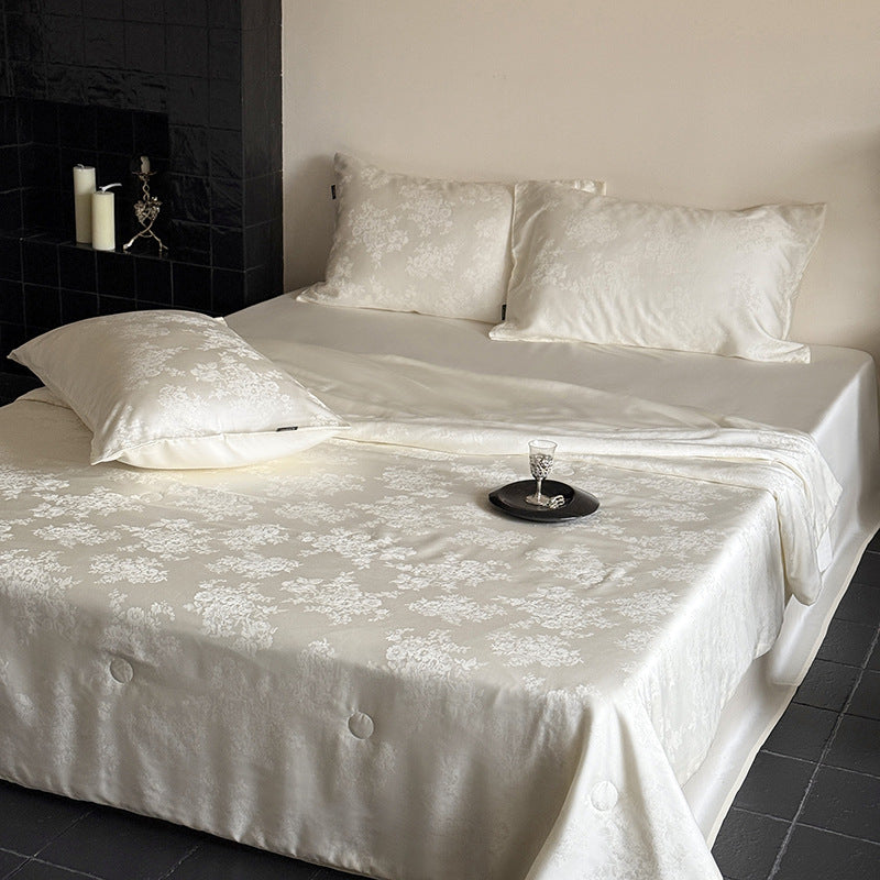 Austria60Branch Lanjing Tencel Jacquard Summer Blanket Four-Piece Set