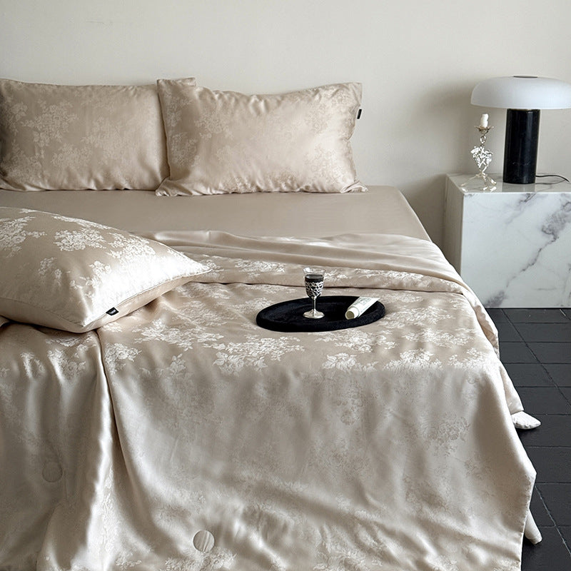 Austria60Branch Lanjing Tencel Jacquard Summer Blanket Four-Piece Set