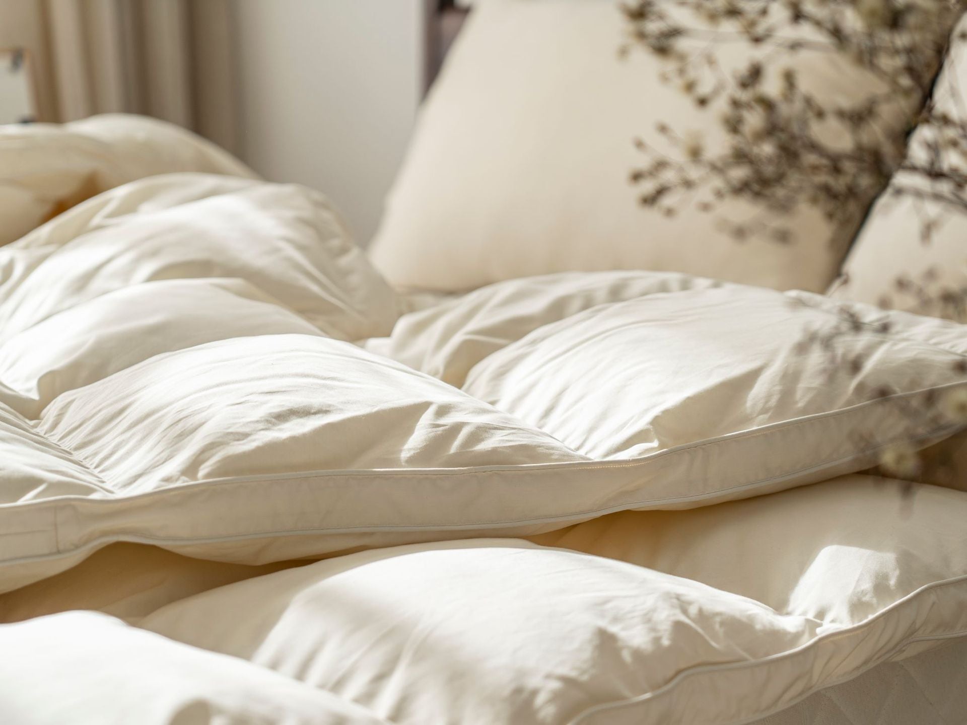 Down Quilt 95% White Goose Down Thickened Warm Winter Quilt Double Spring and Autumn Quilt Core