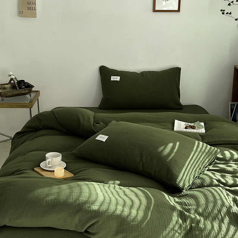 Baby-grade All-cotton Double-layer Gauze Four-piece Set