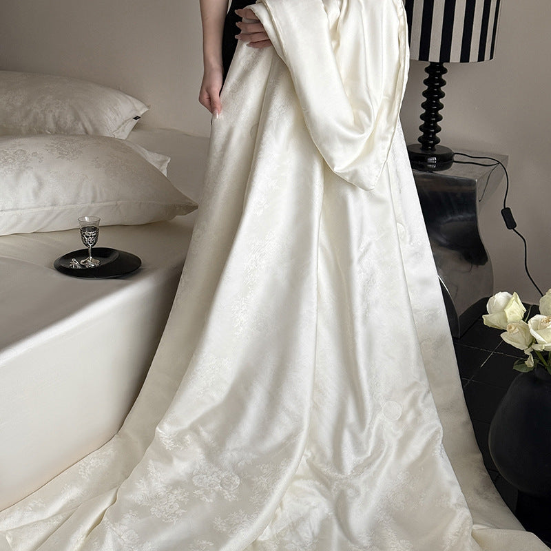 Austria60Branch Lanjing Tencel Jacquard Summer Blanket Four-Piece Set