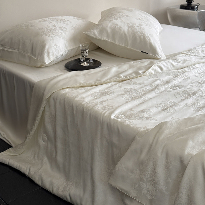 Austria60Branch Lanjing Tencel Jacquard Summer Blanket Four-Piece Set