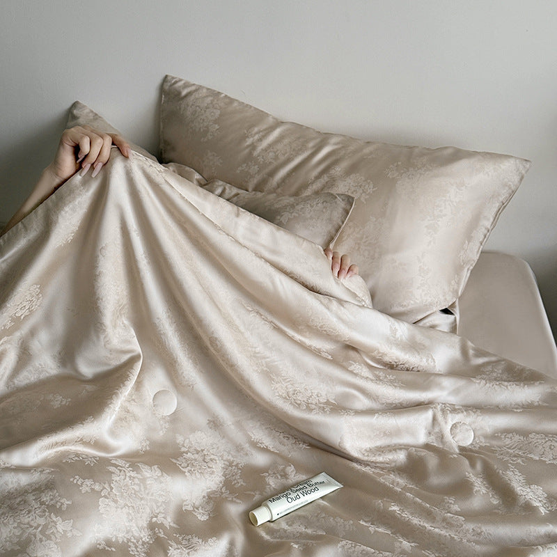 Austria60Branch Lanjing Tencel Jacquard Summer Blanket Four-Piece Set