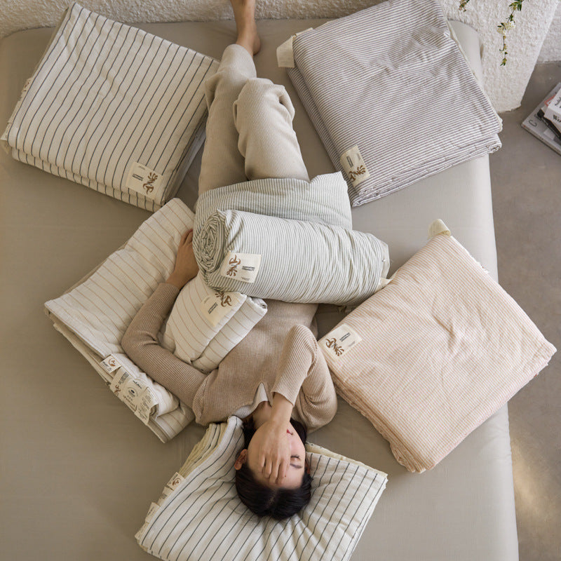 Pure Cotton Summer Quilt Washed Full Cotton Striped Soybean Air Conditioning Quilt