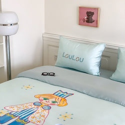 Cartoon 60 PCs Tencel Four-Piece Set Super Silky Ice Silk Cool Feeling for Children