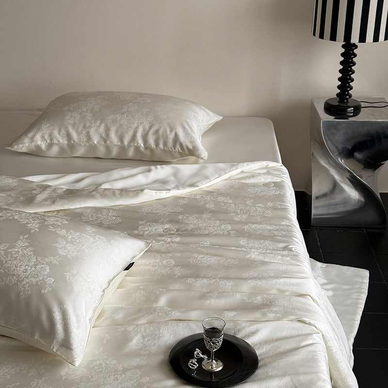 Austria60Branch Lanjing Tencel Jacquard Summer Blanket Four-Piece Set