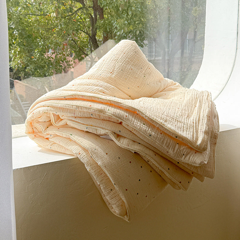 Double Layer Crinkle Cotton Summer Quilt Soft Air Conditioning Quilt for Summer