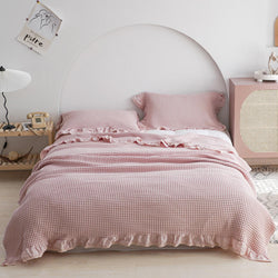 Pure Cotton Waffle Soft Towel Blanket Summer Quilt