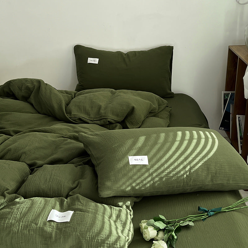 Baby-grade All-cotton Double-layer Gauze Four-piece Set