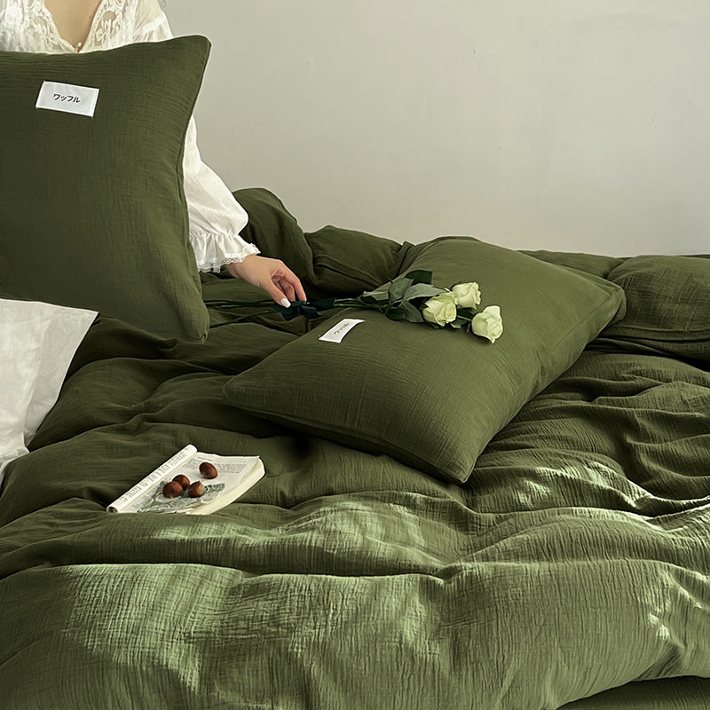 Baby-grade All-cotton Double-layer Gauze Four-piece Set