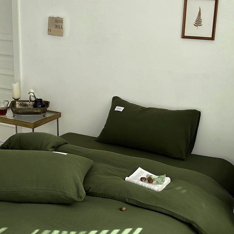 Baby-grade All-cotton Double-layer Gauze Four-piece Set